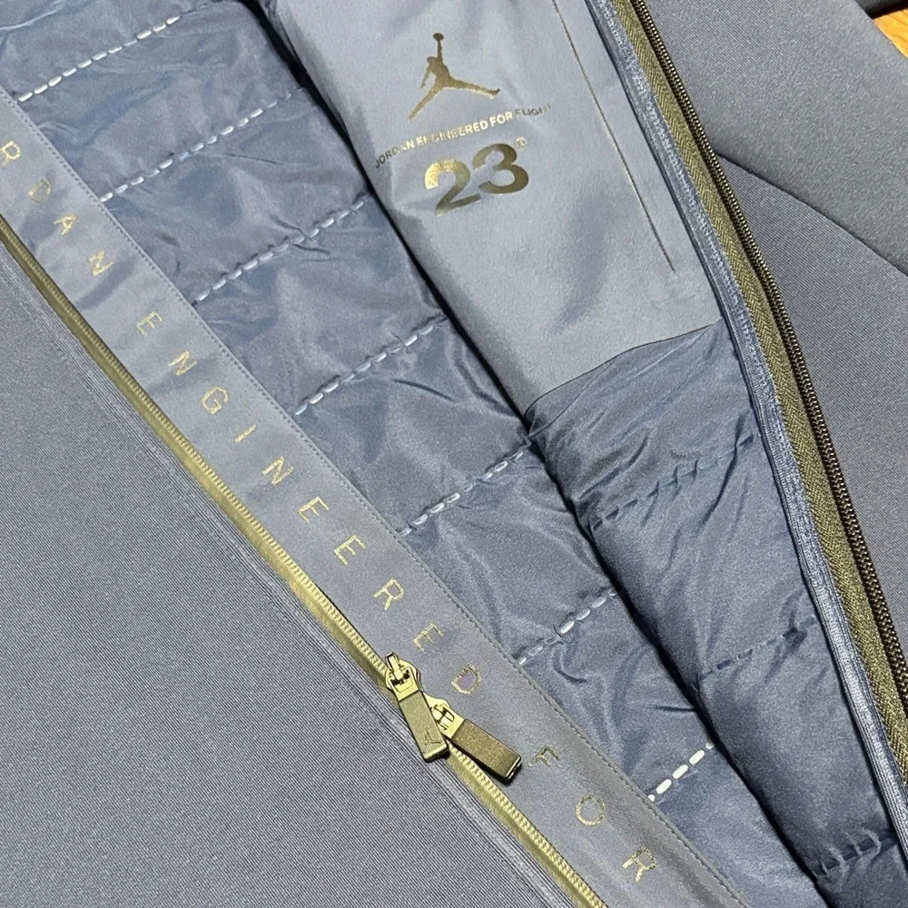 Jordan Engineered For Flight Full-Zip Hoodie Dark Blue Size Large 23 Logo